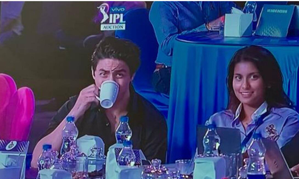 sharukh's son and juhi chawla daughter at IPL
